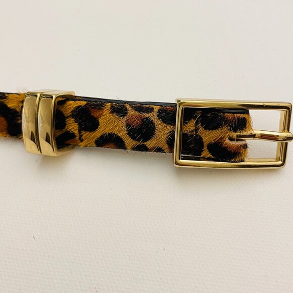 Banana Republic Leopard Print Haircalf Skinny Belt Size XS - Picture 3 of 9
